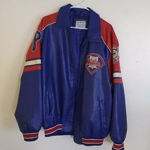 G-111 retro phillies leather jacket